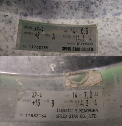 SSR SPEED STAR Longchamps XR-4 14x6.5j +8 / 14x7j +15 4x114.3 CB