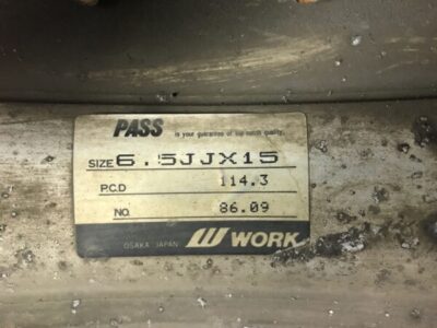 WORK EWING 2 FINS 3 piece 15x6.5j +17 4x114.3 CB