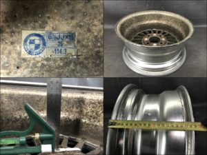 WEDS ALBINO FIN FORGED 3 piece with Original Caps 15x6.5j +20 4x114.3 CB69 x4