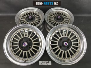 WEDS ALBINO FIN FORGED 3 piece with Original Caps 15x6.5j +20 4x114.3 CB69 x4