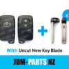 tm_toy_5300_3ba_1 TOYOTA Genuine SMART KEY 3 Buttons Boot 001YUA 1041 14ADA-03 ( Unlocked ) With New Uncut Blade » JDM-PARTS NZ » JDM-PARTS NZ TOYOTA Genuine SMART KEY 3 Buttons Boot 001YUA 1041 14ADA-03 ( Unlocked ) With New Uncut Blade » JDM-PARTS NZ