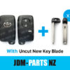 tm_toy_5300_3bb_1 TOYOTA Genuine SMART KEY 2 Buttons DENSO 001YUA 1033 14ADA-02 ( Unlocked )With New Uncut Blade » NZ9.95 » JDM-PARTS NZ » JDM-PARTS NZ TOYOTA Genuine SMART KEY 2 Buttons DENSO 001YUA 1033 14ADA-02 ( Unlocked )With New Uncut Blade » JDM-PARTS NZ