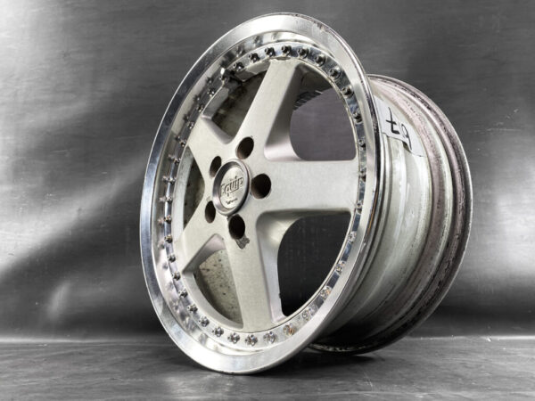 WORK EQUIP 05 With Original Caps 3 piece Non welded 17x7j / 17x8j +47 5x114.3 CB: 73 x4 - Image 4