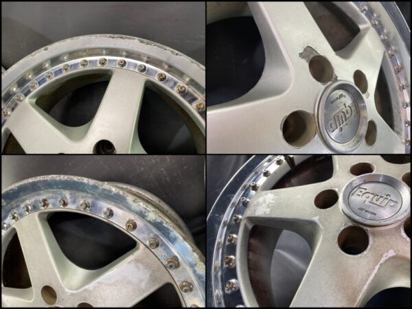 WORK EQUIP 05 With Original Caps 3 piece Non welded 17x7j / 17x8j +47 5x114.3 CB: 73 x4 - Image 14