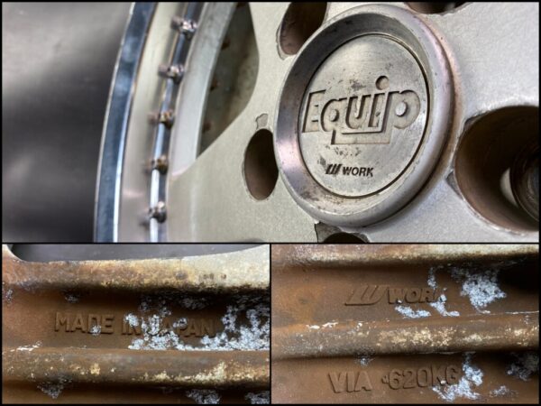 WORK EQUIP 05 With Original Caps 3 piece Non welded 17x7j / 17x8j +47 5x114.3 CB: 73 x4 - Image 10