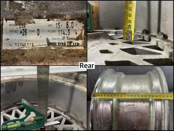 SSR FORMULA Reverse MESH Type D 3 piece 15x7.5j +32 / 15x8j +26 4x114.3 CB:74 x4 - Image 13