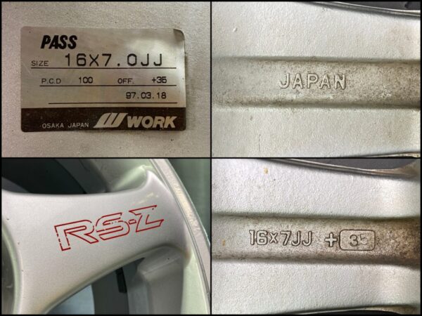 WORK RS-Z SCF Light Weight 8.6Kg 16x7j +35 5x100 CB:60 x4 - Image 12