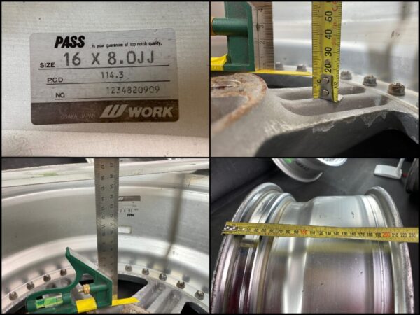 WORK EQUIP 05 3 piece Non welded 16x7j / 16x8j +46 5x114.3 CB:60 x4 - Image 13