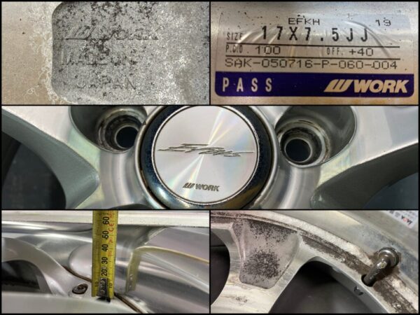 WORK EUROLINE KH / EFORS EFKH 2 piece 17x7.5j +40 5x100 CB:60 x4 - Image 10