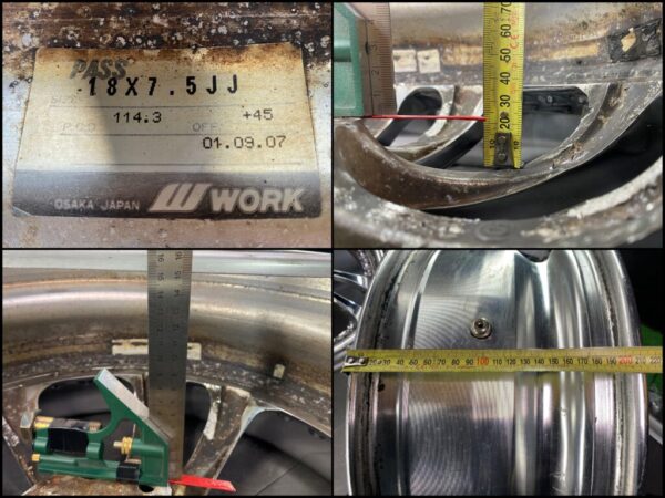 WORK BERSAGLIO 2 piece 18x7.5j +45 5x114.3 CB:73 x4 - Image 11