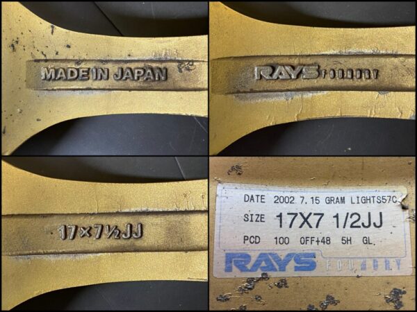 RAYS GRAM LIGHTS 57C 17x7.5j +48 5x100 CB:65 x4 - Image 11