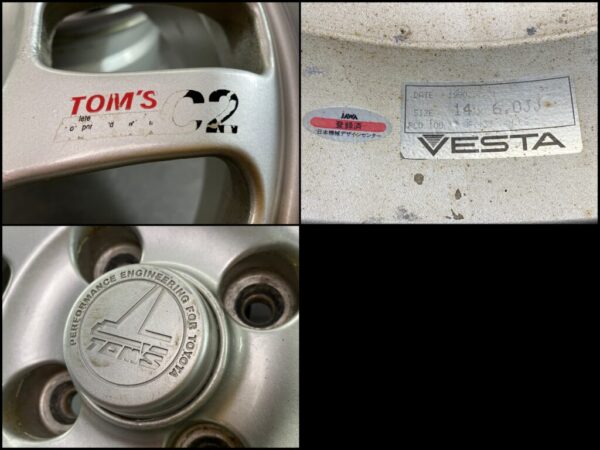 TOM'S C2 Silver by RAYS VESTA 14x6j +33 4x100 CB:54 x4 - Image 12