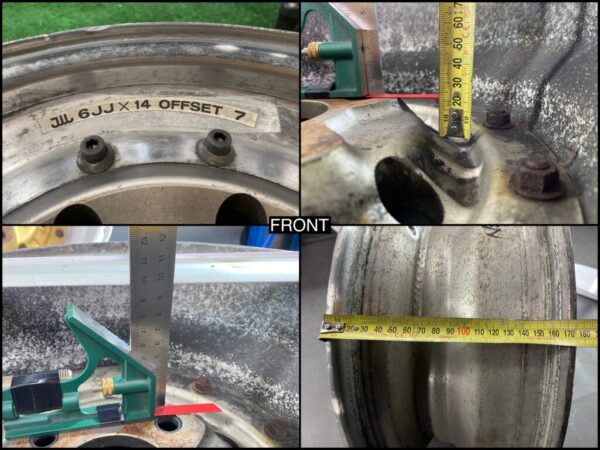 WEDS FURALCO RACING FORG DISH 3 piece 14x6j +7 / 14x6.5j 0 4x120 CB:75 x4 - Image 14