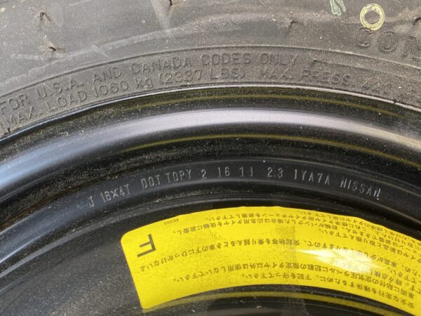 Spare tyre for NISSAN XTRAIL X-TRAIL T31 temper tyre Space saver With Screw - Image 3