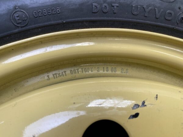 Spare tyre for TOYOTA MARK X GRX120 temper tyre Space saver With Screw - Image 3