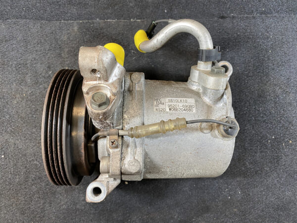 Genuine AC COMPRESSOR SUZUKI GM CHEVROLET MW ME34S / SS10LK10 / 95201-69GB0 / W06B204680 » JDM-PARTS NZ