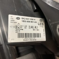 Volkswagen Golf 1KCAV Genuine Headlight HELLA 1EG009901-04 / Right Side x1