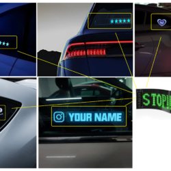 Car window ,luminous ,sticker ,CAR ,window ,luminous, sticker LED ,Flexible, Soft ,Screen, Light ,Car Sign, LED Matrix Pixel ,Panel, Multilingual, APP ,Programmable ,DIY ,Scrolling, Advertising ,Signs, Flexible ,USB , LED ,Car Display