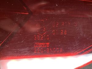 MAZDA MAZDA3 BP8P Genuine Taillight / KOITO 220-8N00A / Right Side x1