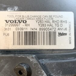 Volvo S60 Genuine Headlight Valeo 31299997 Right Side x1