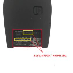 Mitsubishi 3 Buttons Smart key 43392MHz 4A Chip FCCID KR5MTXN1 S180145500