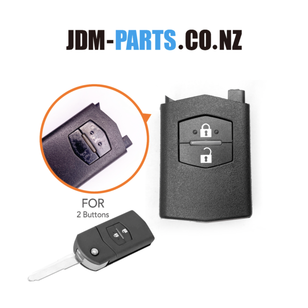 MAZDA REMOTE KEY Shell Transferable / Replacement shell 2 Buttons » JDM-PARTS NZ