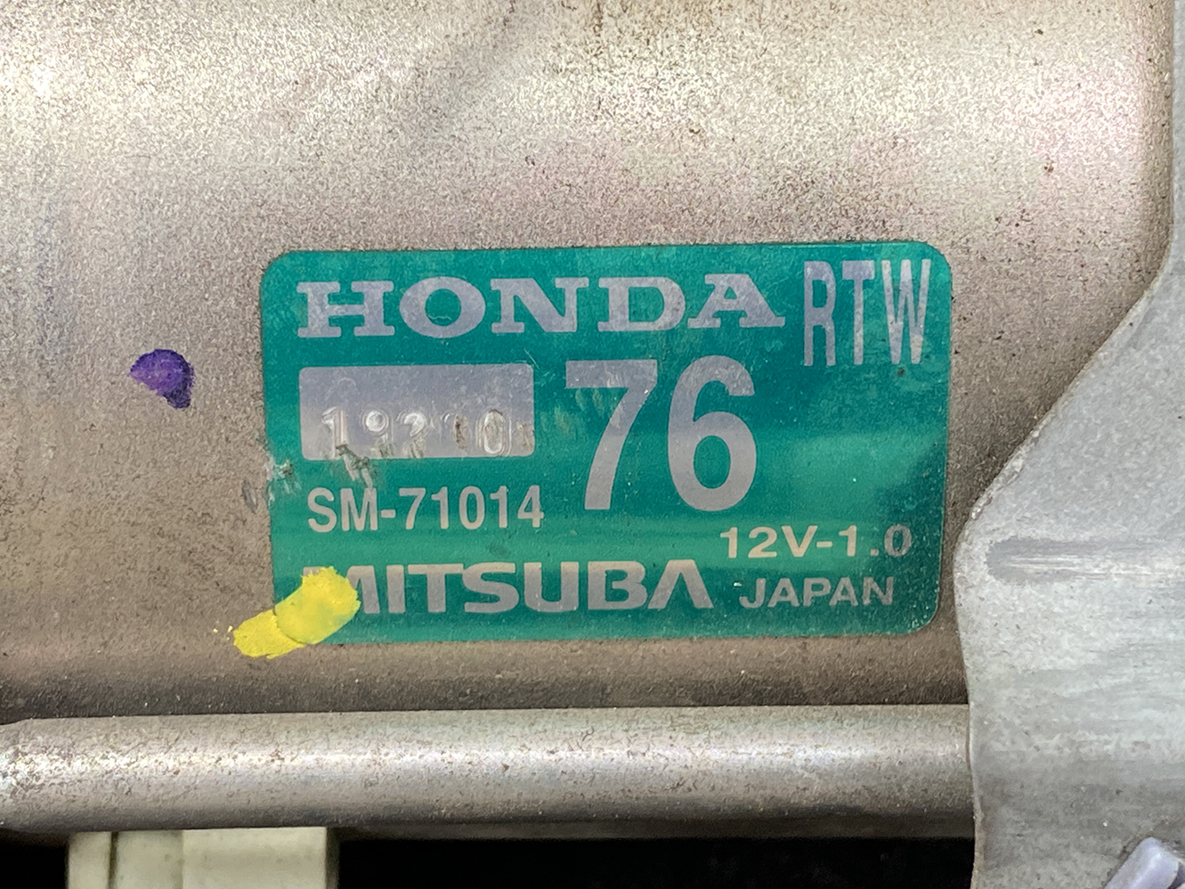 HONDA Genuine Starter Motor CR-Z ZF1 RTW SM-71014 - Image 2