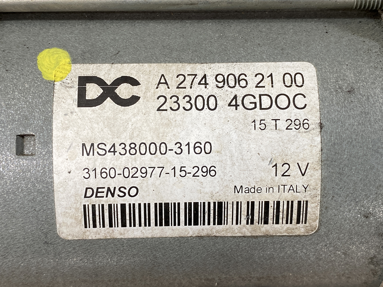 NISSAN INFINITI Genuine Starter Motor SKYLINE V37 Q50 23300 4GD0C / A2749062100 DENSO - Image 2