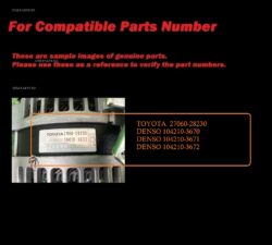 ADVANCE Alternator 27060-28230 A-D148 TOYOTA VOXY NOAH ISIS Harrier Kruger V