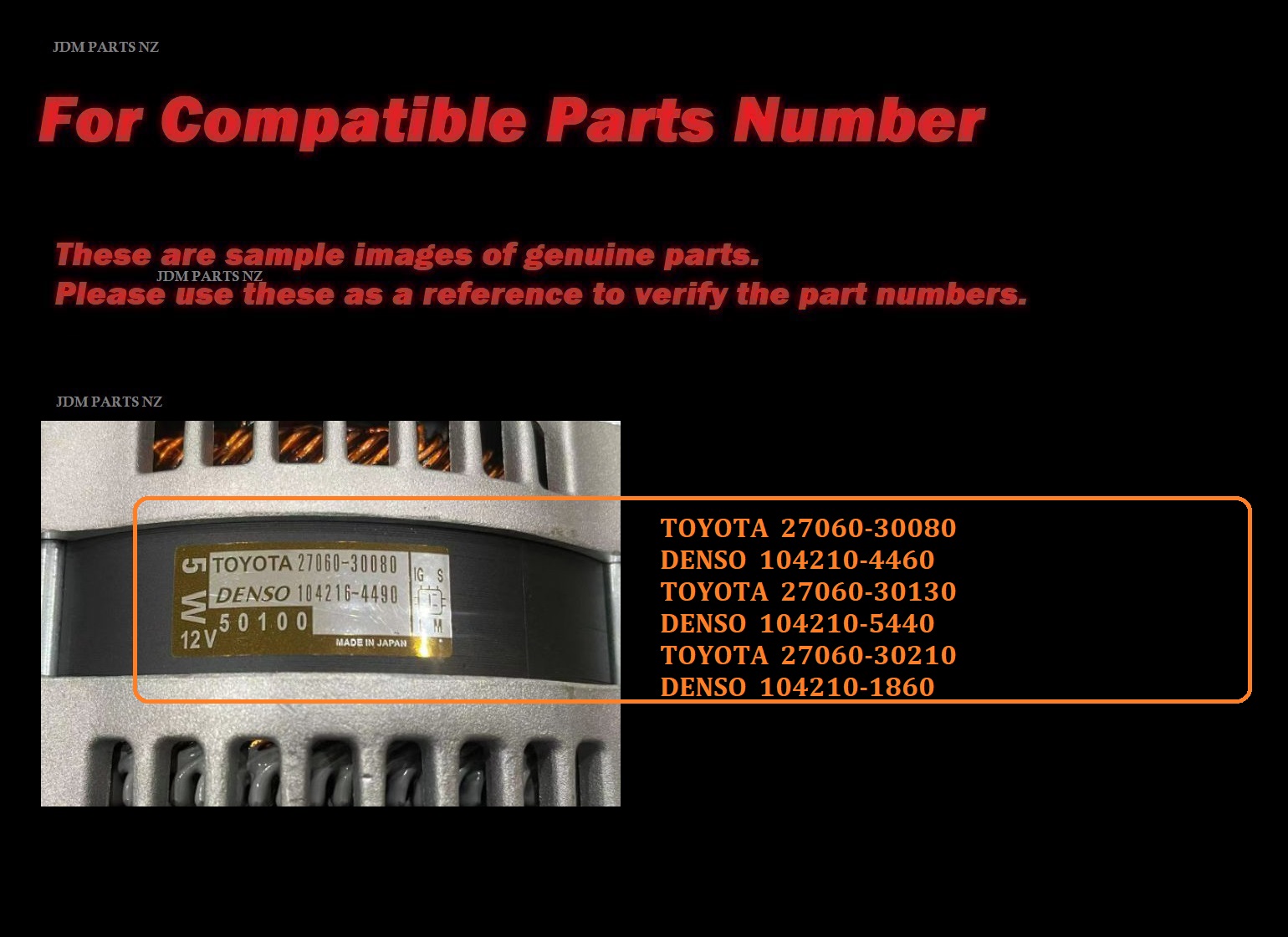 ADVANCE Alternator 27060-30080 A-D207 TOYOTA Hiace Land Cruiser Prado