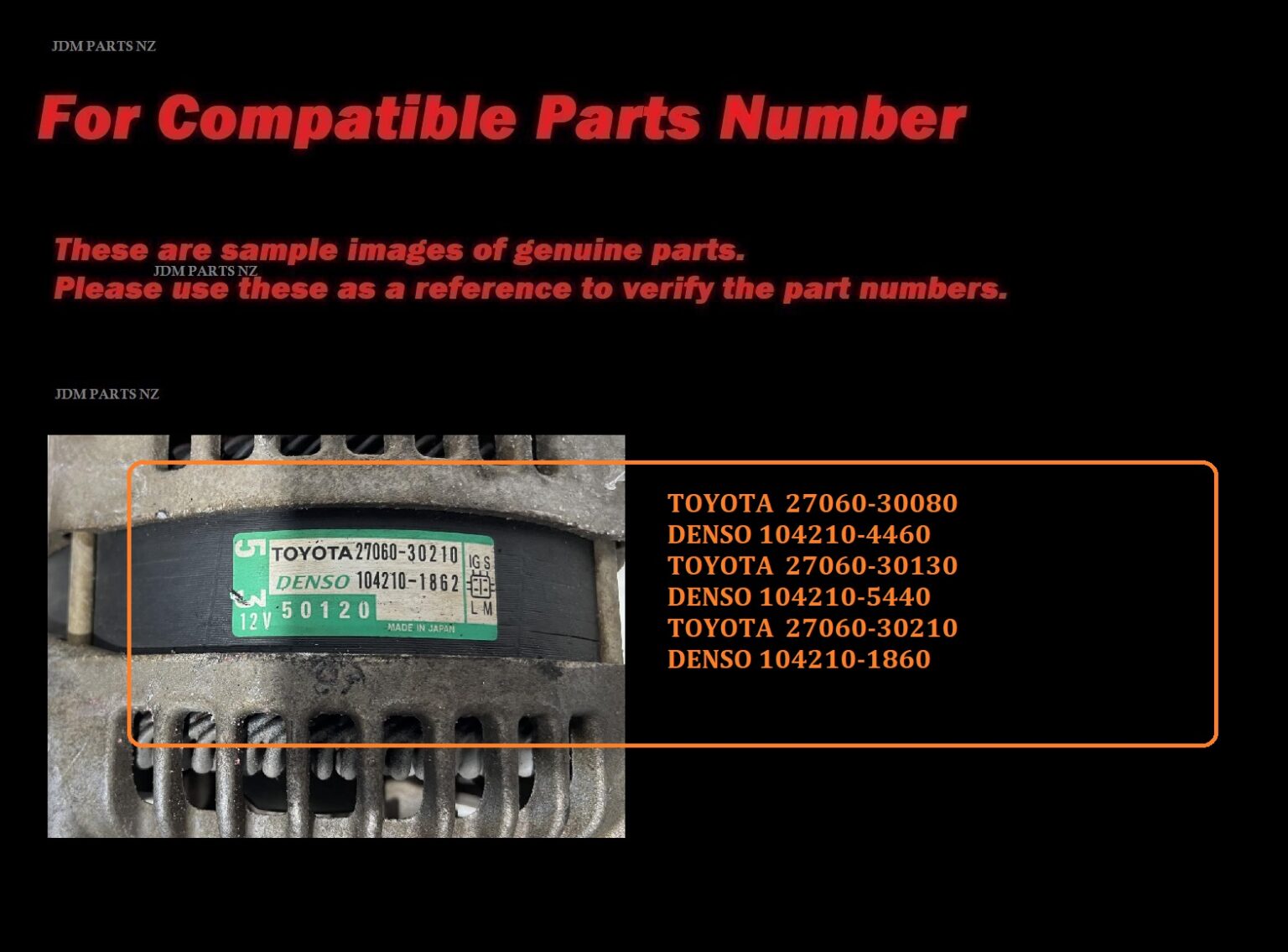 ADVANCE* Alternator 27060-30131 A-D207 TOYOTA Hiace Land Cruiser Prado ...