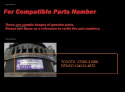 ADVANCE Alternator 27060-31050 A-D014 TOYOTA LEXUS IS250 IS350 GS350