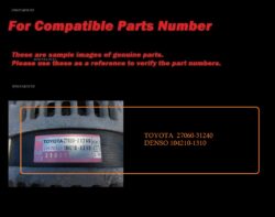 ADVANCE* Alternator 27060-31240 A-D016 TOYOTA CROWN MARKX