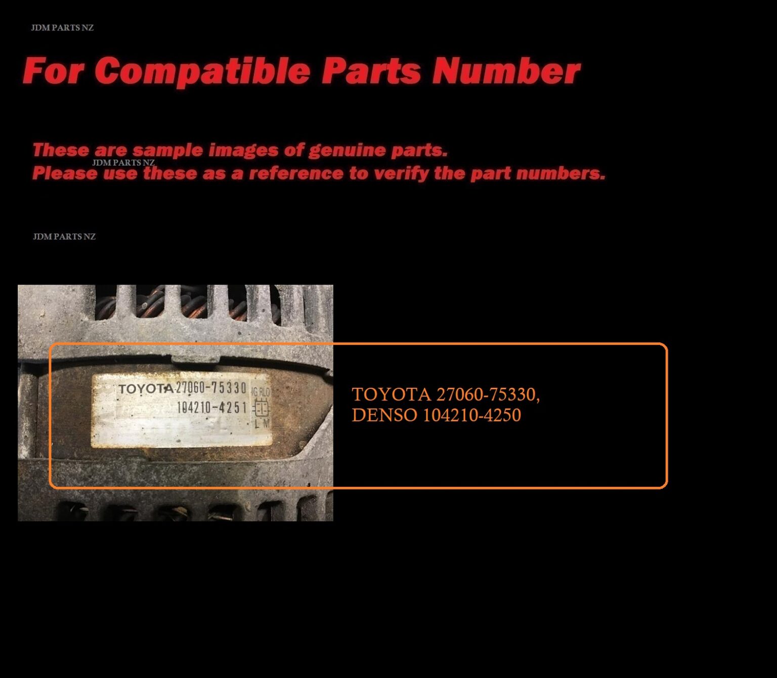 ADVANCE* Alternator 27060-75330 A-D050 TOYOTA Hiace TRH200K TRH200V ...