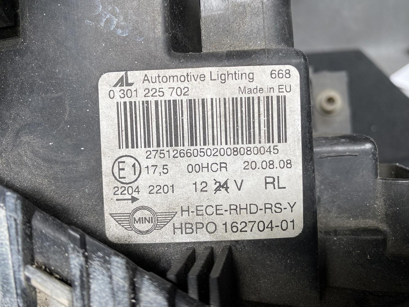 BMW MINI COOPER GEN2 R55 R56 R57 Genuine Headlight 0301225702 Right Side x1 - Image 10