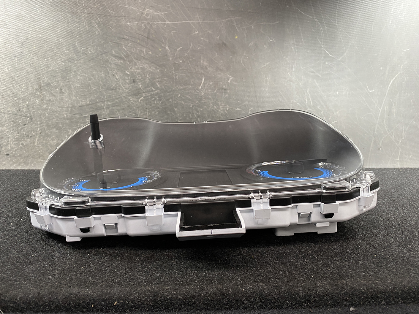 B466_6 NISSAN ROOX B44A Genuine Instrument Cluster 24810 7NB0D » NZ1.95 » JDM-PARTS NZ » JDM-PARTS NZ Unassembled car instrument cluster module with clear curved lens and two blue-accented gauge dials inside a white plastic housing behind a transparent cover NISSAN ROOX B44A Genuine Instrument Cluster 24810 7NB0D » JDM-PARTS NZ
