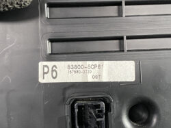 Close-up of a sticker on a black device: P6, numbers 83800-5CP6 and 157580-3720, with a connector at bottom.
