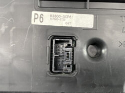 Close-up of a vehicle’s electronic control unit connector port with a rectangular multi-pin socket and a labeled P6 sticker above (83800-5CP6 157580-3720).