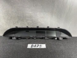 Curved digital instrument cluster housing with mounting clips (car dashboard)