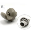 Close-up of a gray plastic earbud shell with silicone tip on a white background. Nissan Genuine Sun Visor Clip / Holder #A » JDM-PARTS NZ