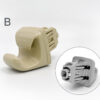 Step B close-up of a beige dental appliance component on a white background, with a gray connector/clip circled nearby. TOYOTA Genuine Sun Visor Clip/ Holder / Retainer #C » JDM-PARTS NZ
