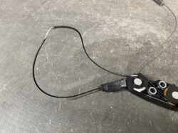 Suzuki Solio Mitsubishi Delica D:2 Genuine Power Slide Door Motor 79R0L Left Side 19 Partially disassembled wearable device with circular contact pads and USB cable on a scratched work surface.