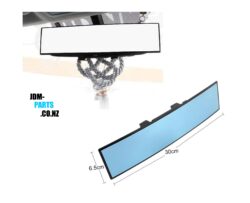 JDM Style 80s Wide angle Blue Curved Interior Rear Vision Mirror Universal fit 2