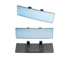 JDM Style 80s Wide angle Blue Curved Interior Rear Vision Mirror Universal fit 4